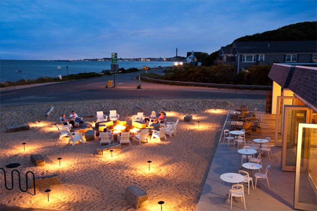 5 Landworks Studio -- Fire Pit at Harbor Hotel Provincetown thanks to Turnstone Property